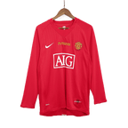 Retro Manchester United UCL Final Home Long Sleeve Jersey 2007/08