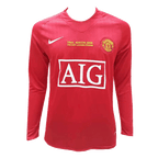 Retro Manchester United UCL Final Home Long Sleeve Jersey 2007/08