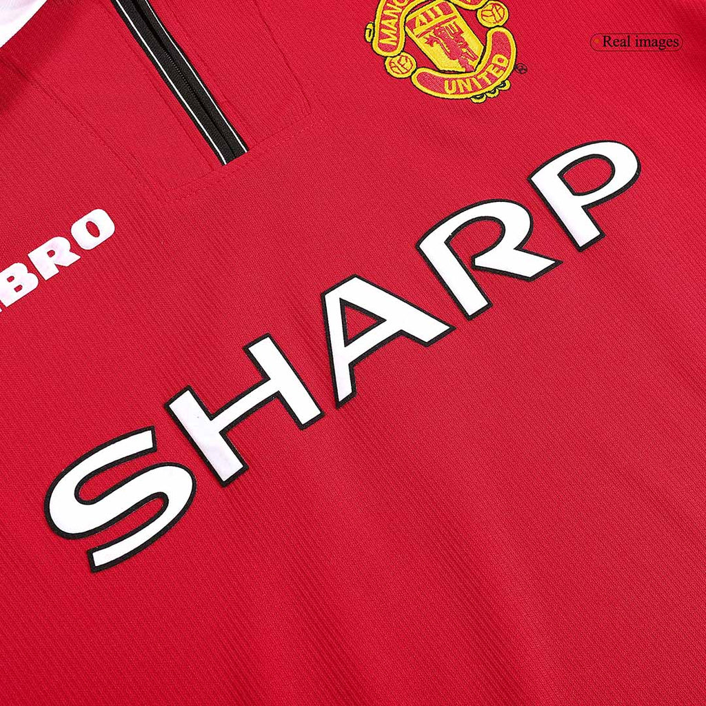 Retro Manchester United Home Long Sleeve Jersey 1998/00