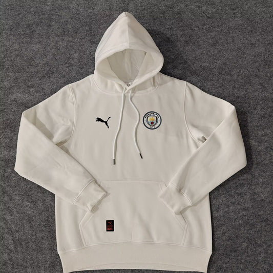 Manchester City White Hoodie