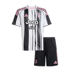 Juventus Home Soccer Jersey Kit 2025/26 Kids(Jersey+Shorts)