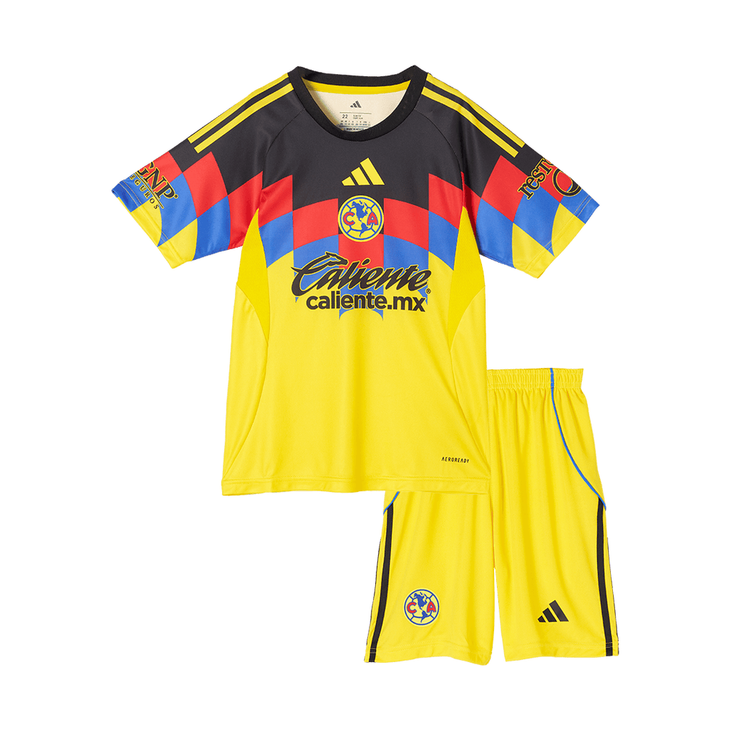 Club America Home Soccer Jersey Kit 2025/26 Kids(Jersey+Shorts)
