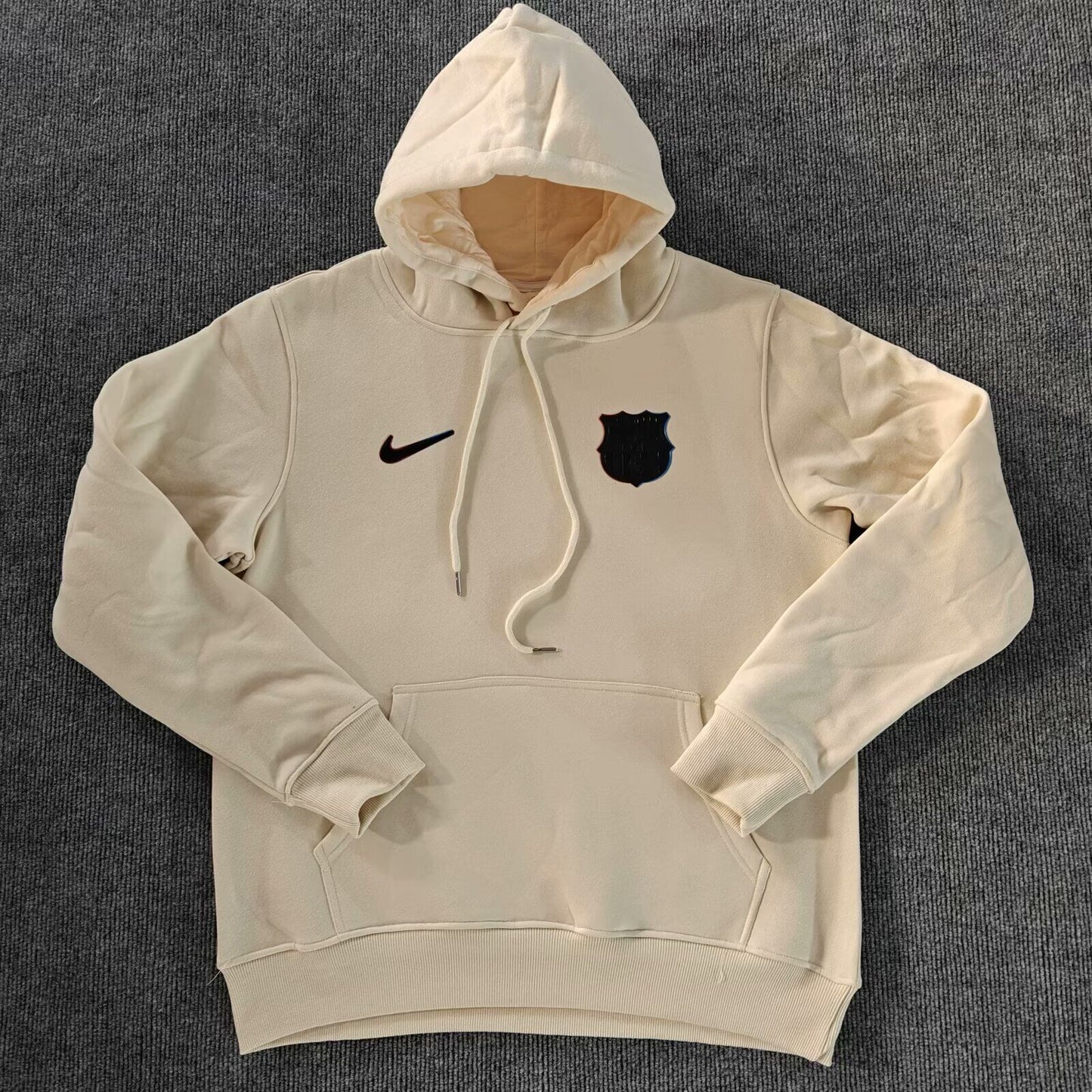 Fc Barcelona Cream Hoodie