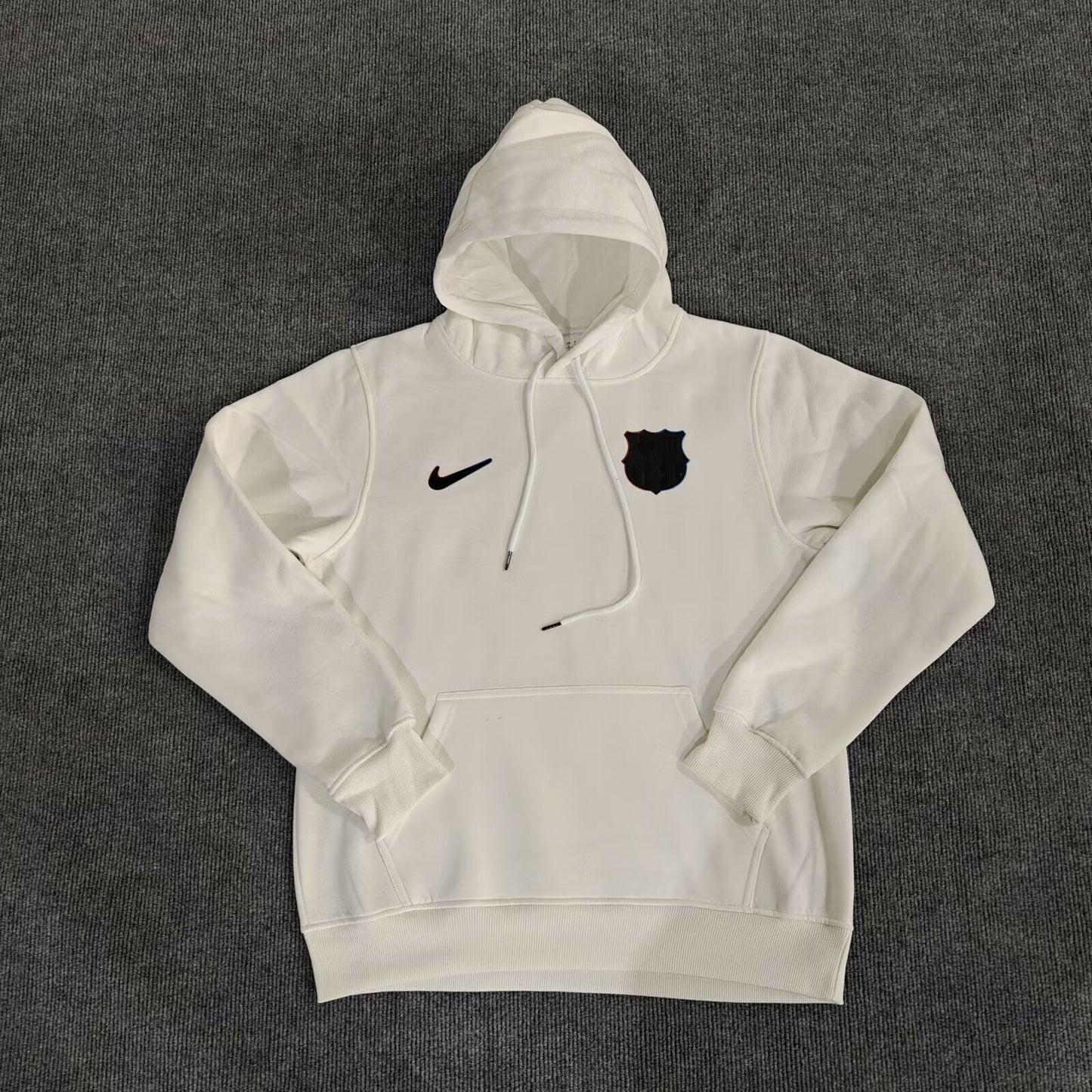 Fc Barcelona White Hoodie