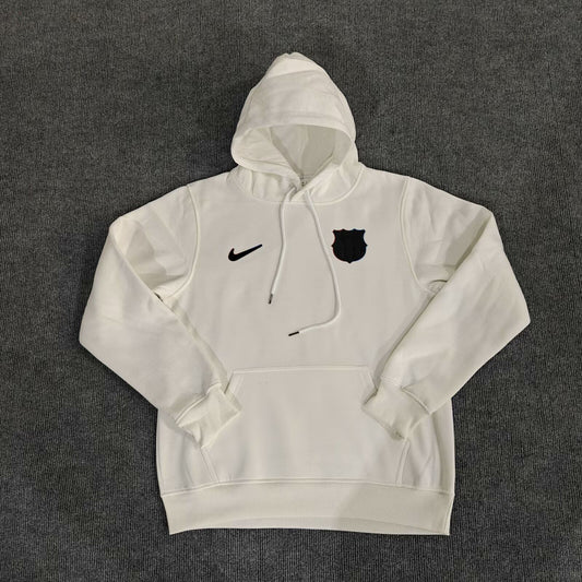 Fc Barcelona White Hoodie