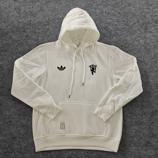 Manchester United White Hoodie