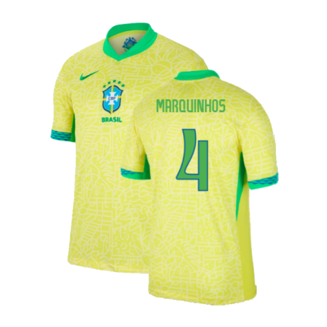 Brazil Home + Marquinhos 4 FAN VERSION